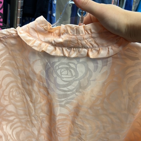 💜New York and Co Peach Long Sleeve L - Picture 3 of 3